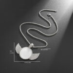 Angel Wings Mirror Ice Crystal Necklace - Image 3