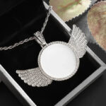 Angel Wings Mirror Ice Crystal Necklace - Image 6