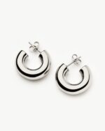 Chubby Small Hoop Earrings | Sterling Silver - Image 4