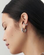 Chubby Small Hoop Earrings | Sterling Silver - Image 2
