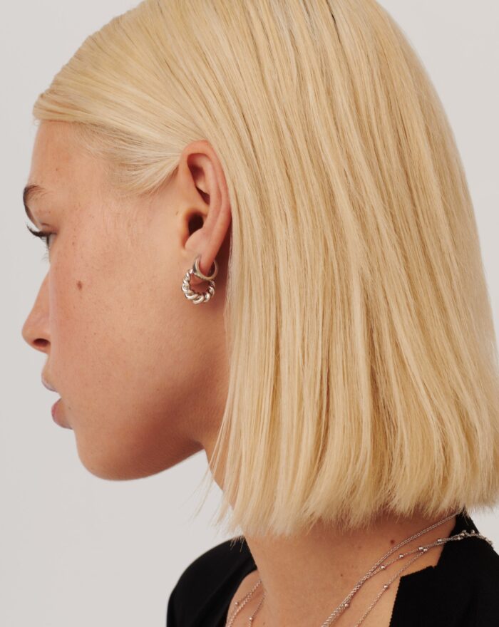 Chubby & Tidal Mini Hoop Earring Set - Image 3