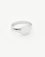 Engravable Round Signet Ring | Sterling Silver - Image 4