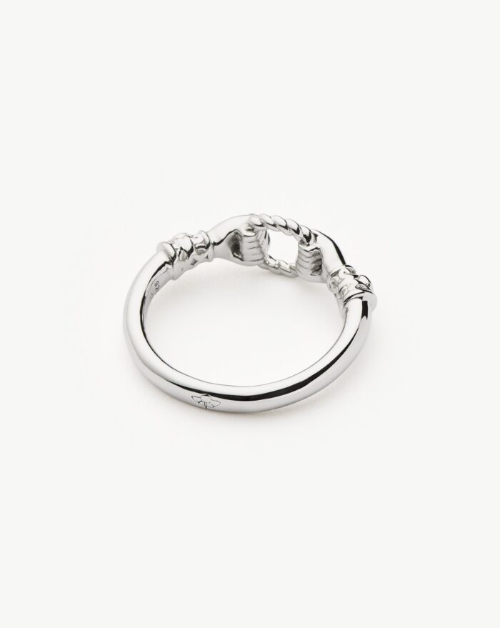 Harris Reed In Good Hands Stacking Ring | Sterling Silver/Cubic Zirconia & Black Onyx - Image 4