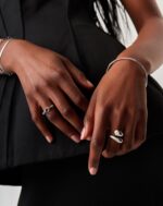 Harris Reed In Good Hands Stacking Ring | Sterling Silver/Cubic Zirconia & Black Onyx - Image 6