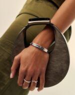 Interstellar Hinged Bangle | Sterling Silver/Cubic Zirconia - Image 2