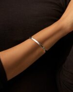 Interstellar Hinged Bangle | Sterling Silver/Cubic Zirconia - Image 3
