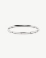 Interstellar Hinged Bangle | Sterling Silver/Cubic Zirconia