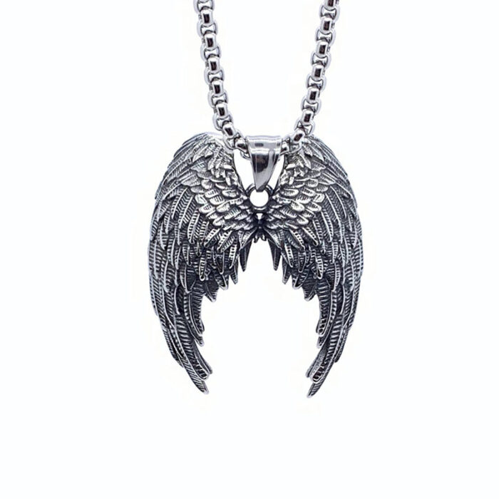 Retro Angel Wing Men necklace - Image 6