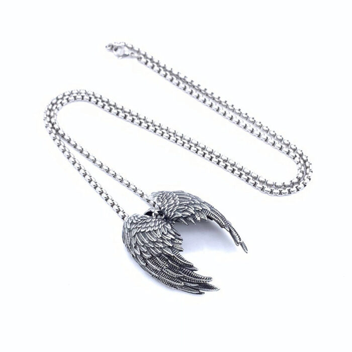 Retro Angel Wing Men necklace - Image 5