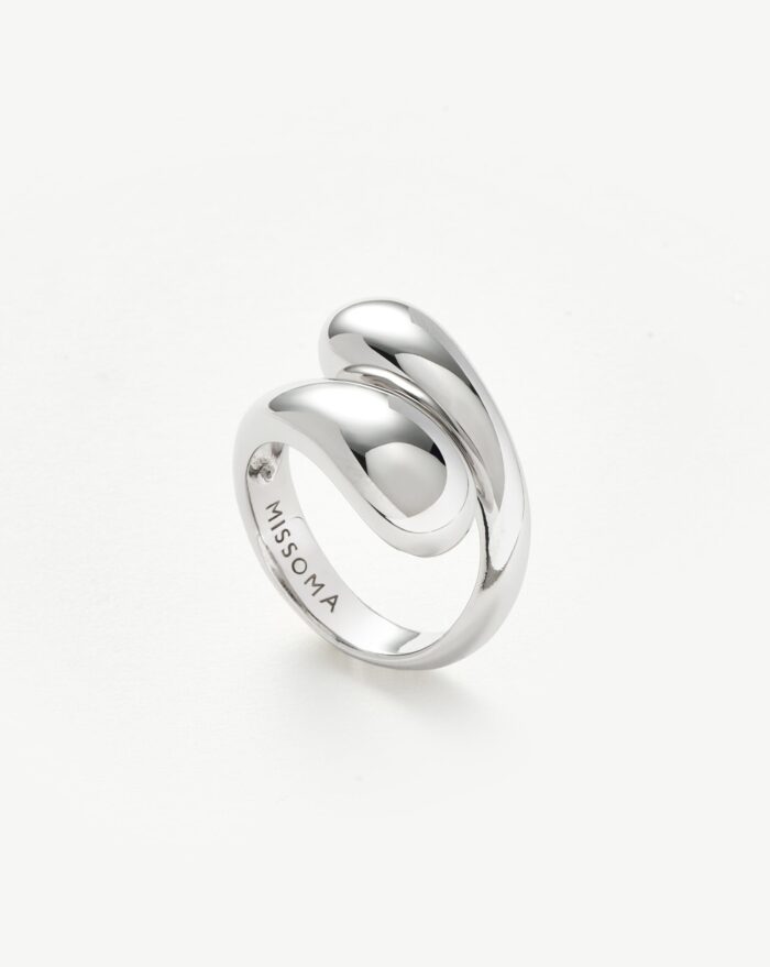 Savi Sculptural Crossover Ring | Sterling Silver - Image 4