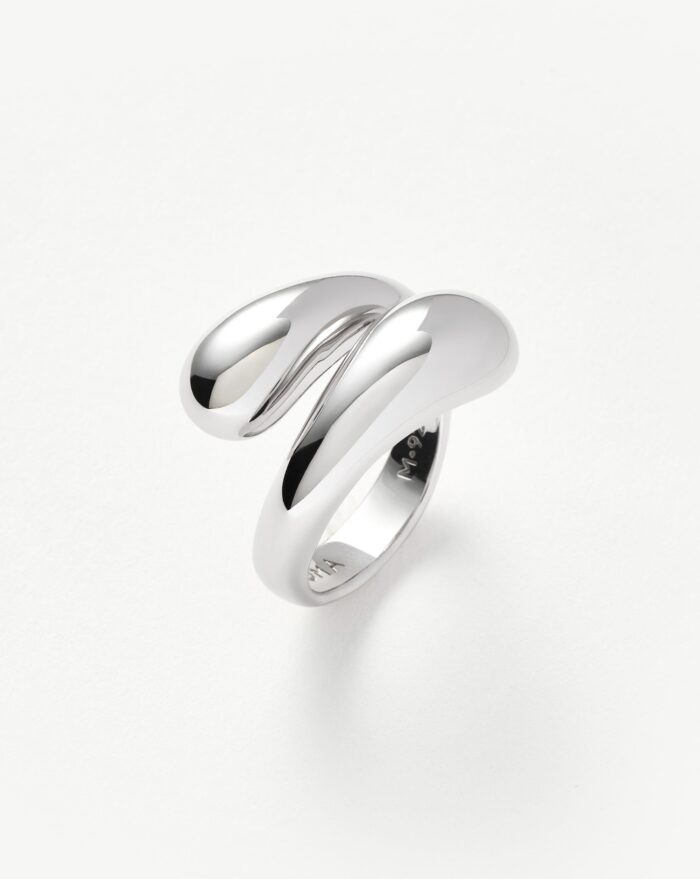 Savi Sculptural Crossover Ring | Sterling Silver - Image 1