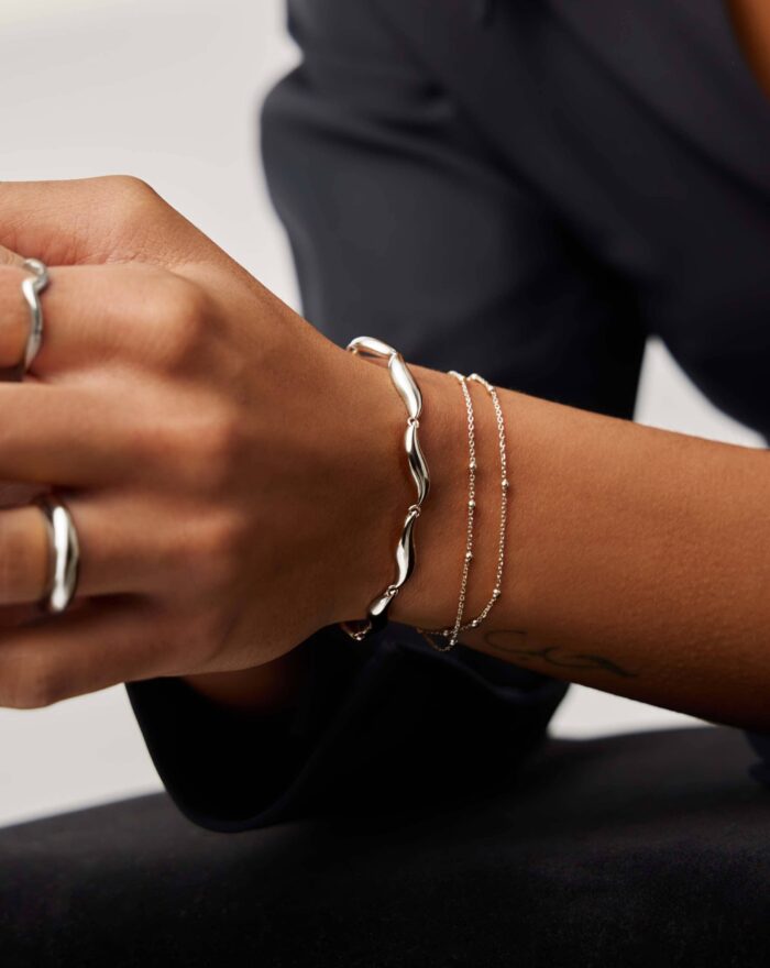 Savi Signature Link Chain Bracelet | Silver Plated - Image 2