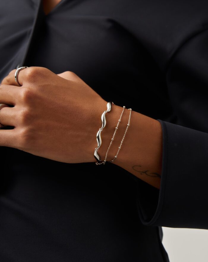 Savi Signature Link Chain Bracelet | Silver Plated - Image 3
