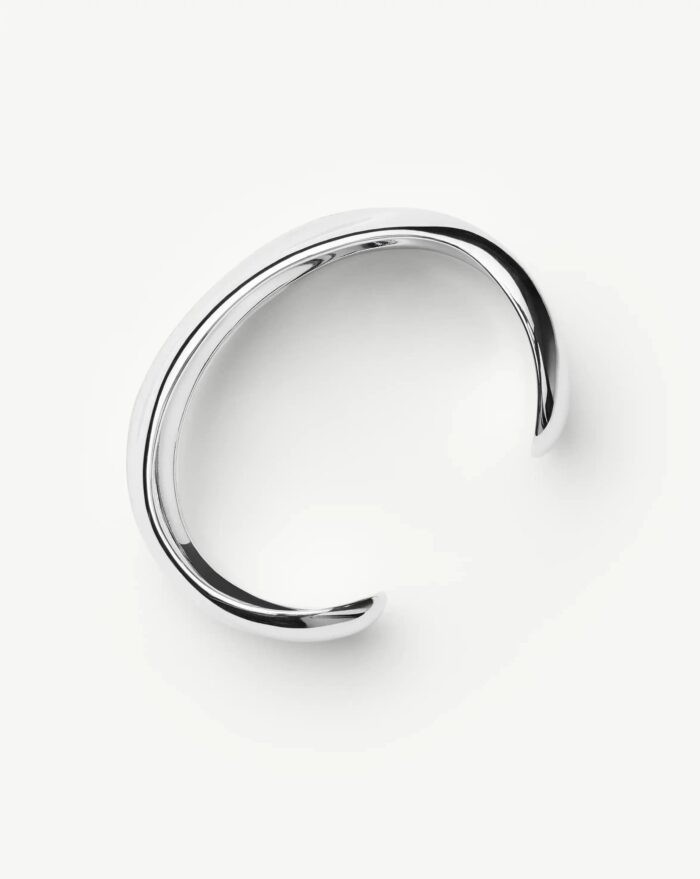 Sculptural Molten Cuff Bracelet | Silver Plated - Image 3