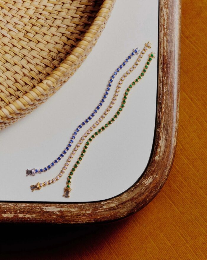 Tennis Round Bracelet | Sterling Silver/Sapphire Blue Nano-crystal - Image 6