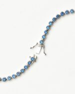 Tennis Round Bracelet | Sterling Silver/Sapphire Blue Nano-crystal - Image 8