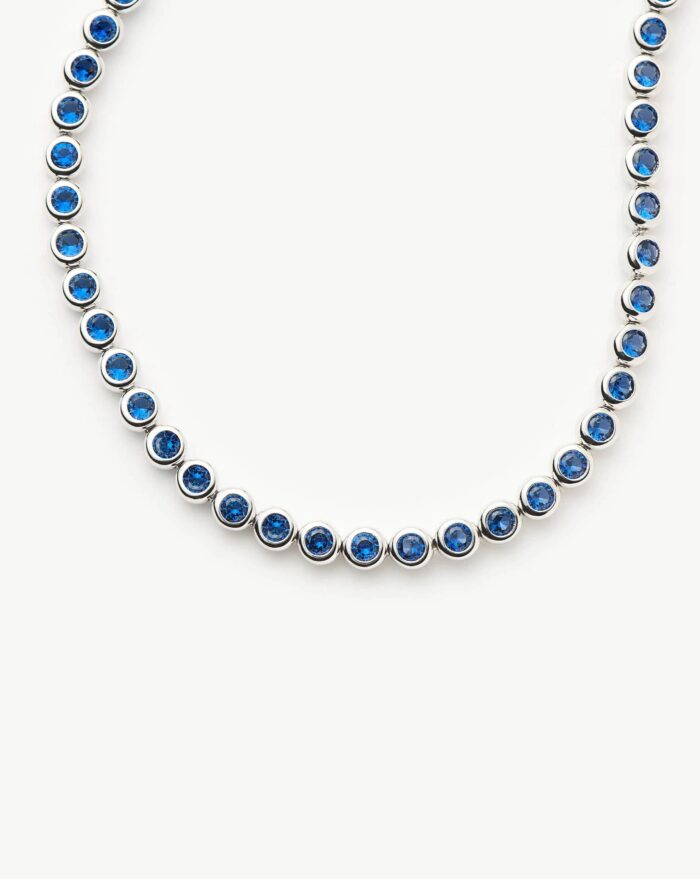 Tennis Round Bracelet | Sterling Silver/Sapphire Blue Nano-crystal - Image 5